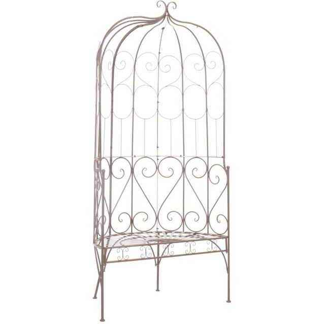 Puutarhapenkki 95 cm, rauta, antiikinruskea