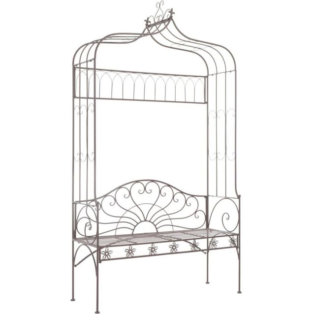 Puutarhapenkki 122 cm, rauta, antiikinruskea