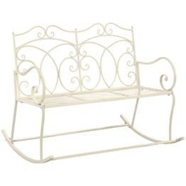 Puutarhapenkki 104 cm rauta antiikinvalkoinen