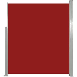 Sisäänvedettävä sivumarkiisi 160x500 cm punainen