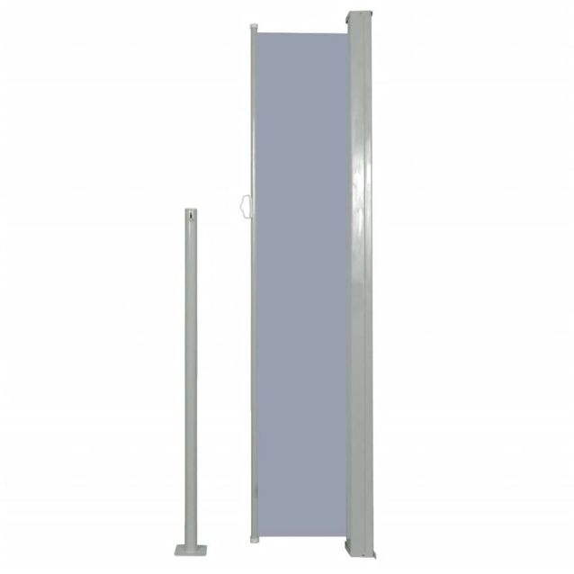 Sisäänvedettävä sivumarkiisi, 160x500 cm, harmaa