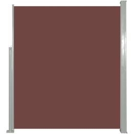 Sisäänvedettävä sivumarkiisi 160x500 cm ruskea