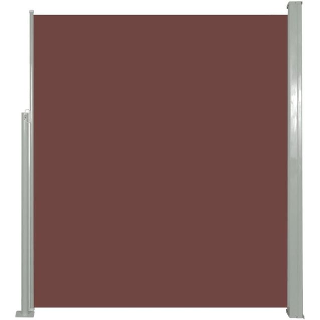 Sisäänvedettävä sivumarkiisi, 160x500 cm, ruskea