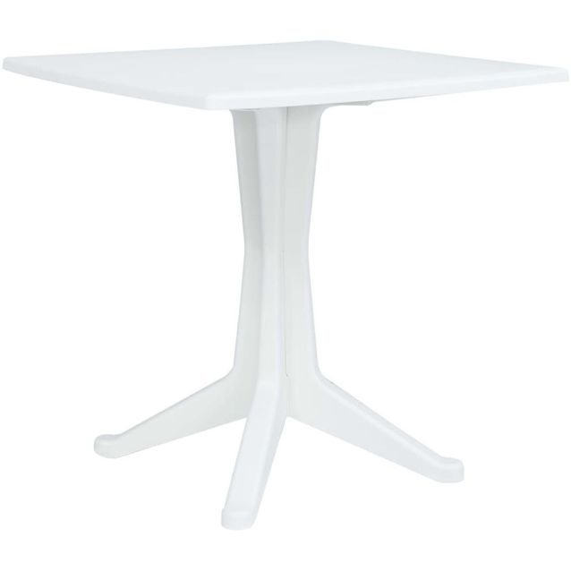 Puutarhapöytä, valkoinen, 70x70x71.7 cm, muovi