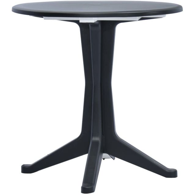 Puutarhapöytä, antrasiitti, 70 cm, muovi