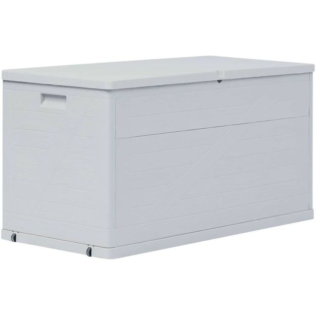 Puutarhan säilytyslaatikko, 420 litraa, vaaleanharmaa