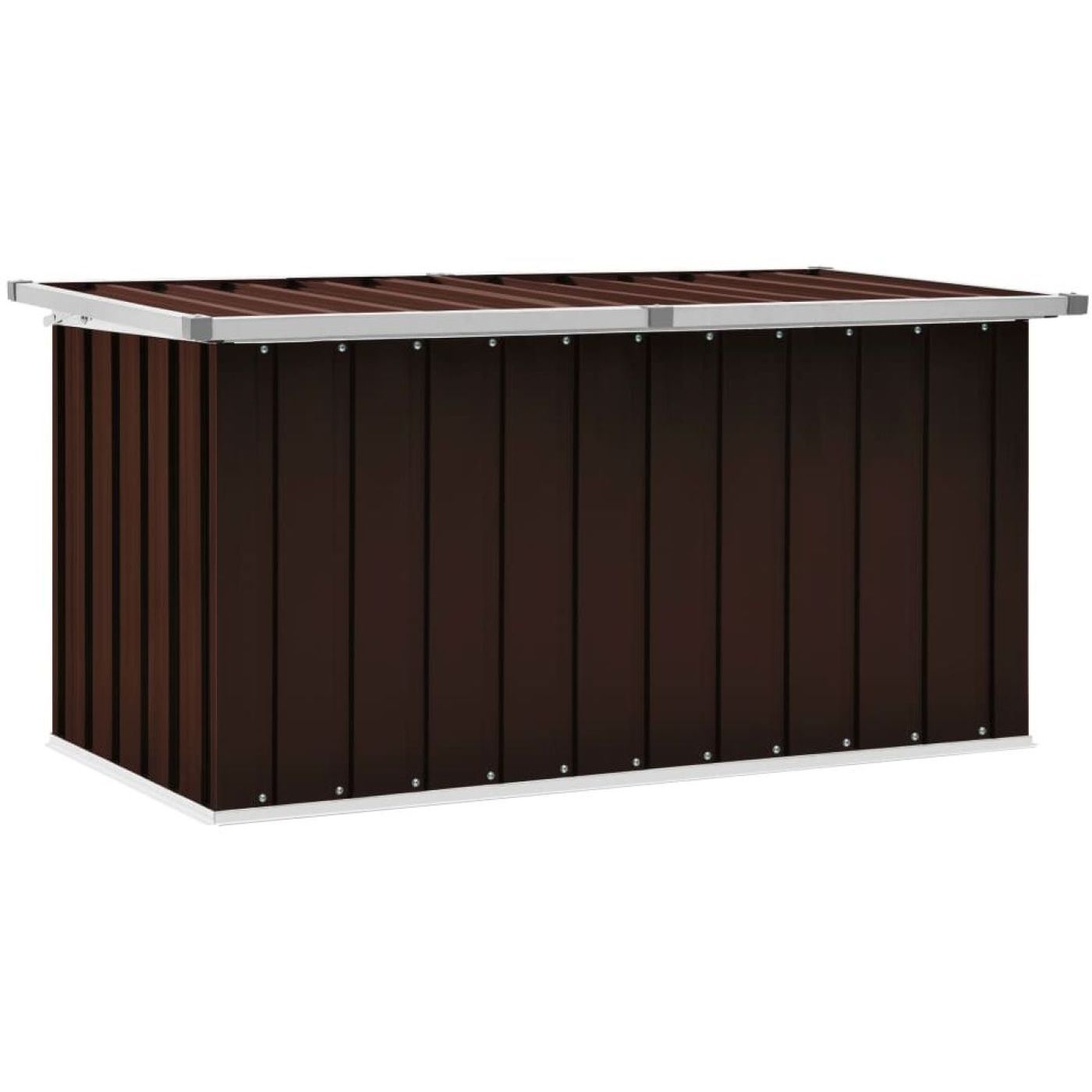Puutarhan säilytyslaatikko 129x67x65 cm ruskea
