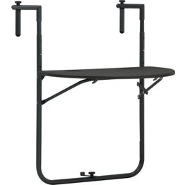 Roikkuva parvekepöytä 60x64x83.5 cm ruskea muovirottinki