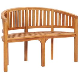 Penkki, banaanin muotoinen, 120 cm, täysi tiikki