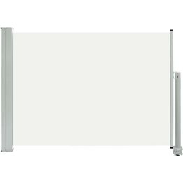 Sisäänvedettävä terassin sivumarkiisi 80x300 cm kerma