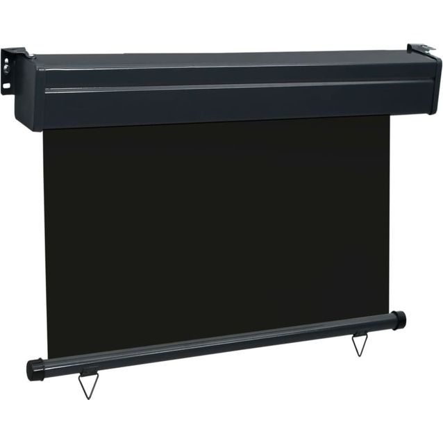 Parvekkeen sivumarkiisi, 80x250 cm, musta