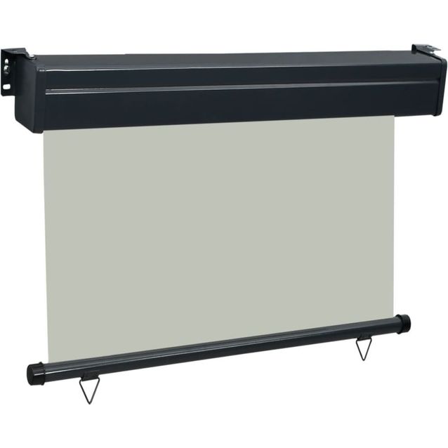 Parvekkeen sivumarkiisi, 80x250 cm, harmaa