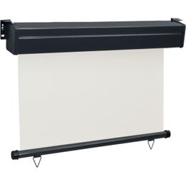 Parvekkeen sivumarkiisi 125x250 cm kerma