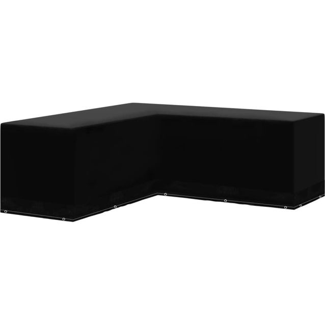 Puutarhakalusteiden suoja, L-muoto, 12 purjerengasta, 250x250x90cm