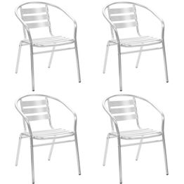 Pinottavat ulkotuolit 4 kpl alumiini