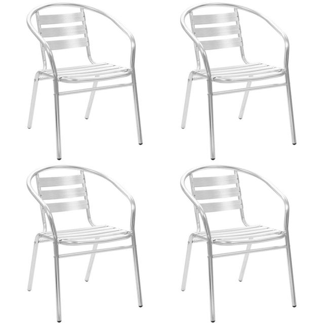 Pinottavat ulkotuolit 4 kpl, alumiini