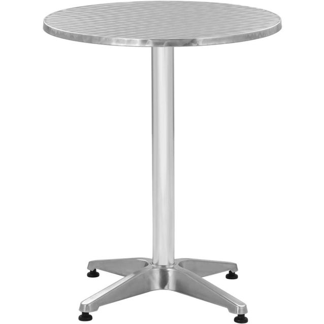 Puutarhapöytä, hopea, 60x70 cm, alumiini