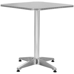 Puutarhapöytä hopea 60x60x70 cm alumiini
