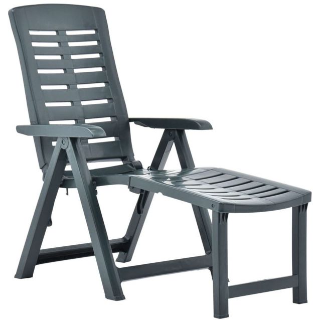 Kokoontaittuva aurinkotuoli, 59x108x108 cm, muovi vihreä