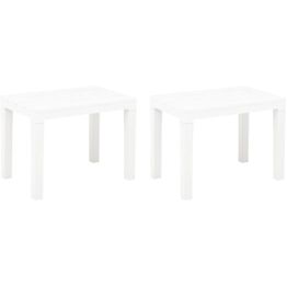 Puutarhapenkit 2 kpl valkoinen muovi