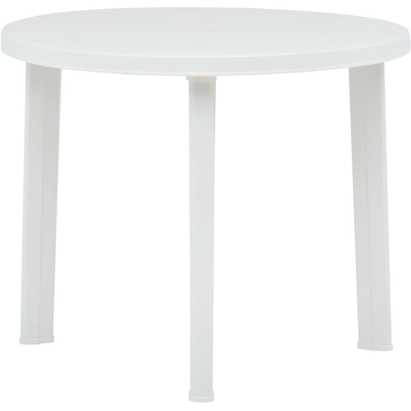Puutarhapöytä valkoinen 89 cm muovi