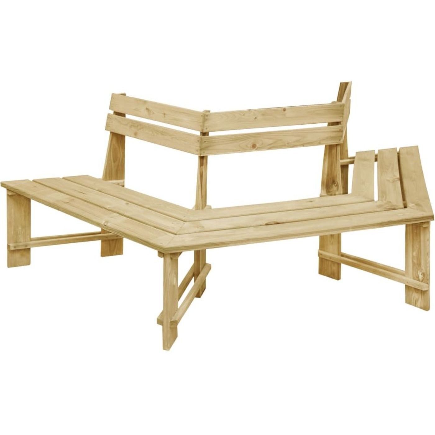 Puutarhapenkki 87x240x208 cm kyllästetty mänty