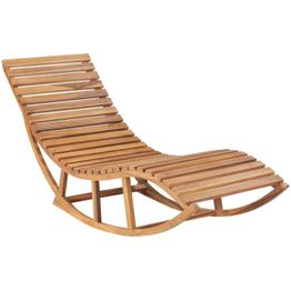 Keinuva aurinkotuoli 60x180x73 cm tiikki