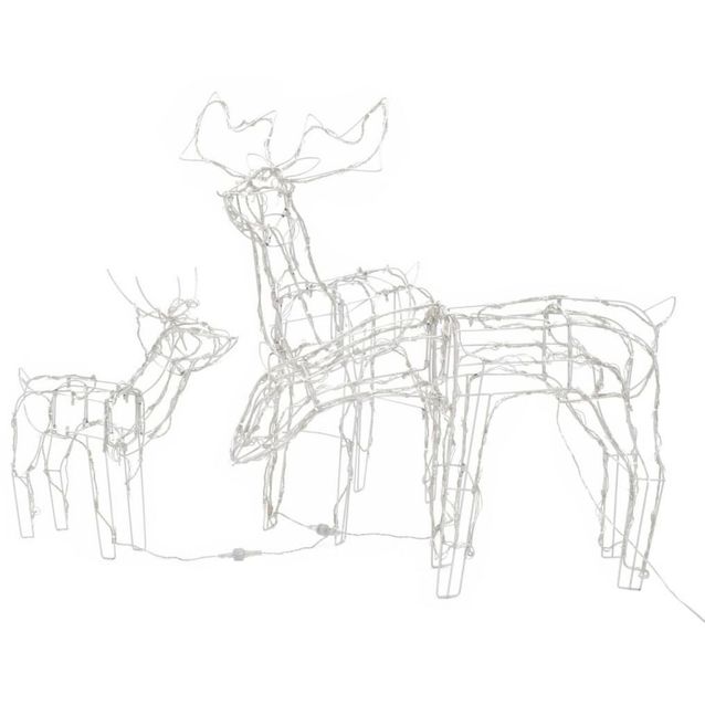 3-osainen Poro jouluvalokoriste, 229 LED-valoa