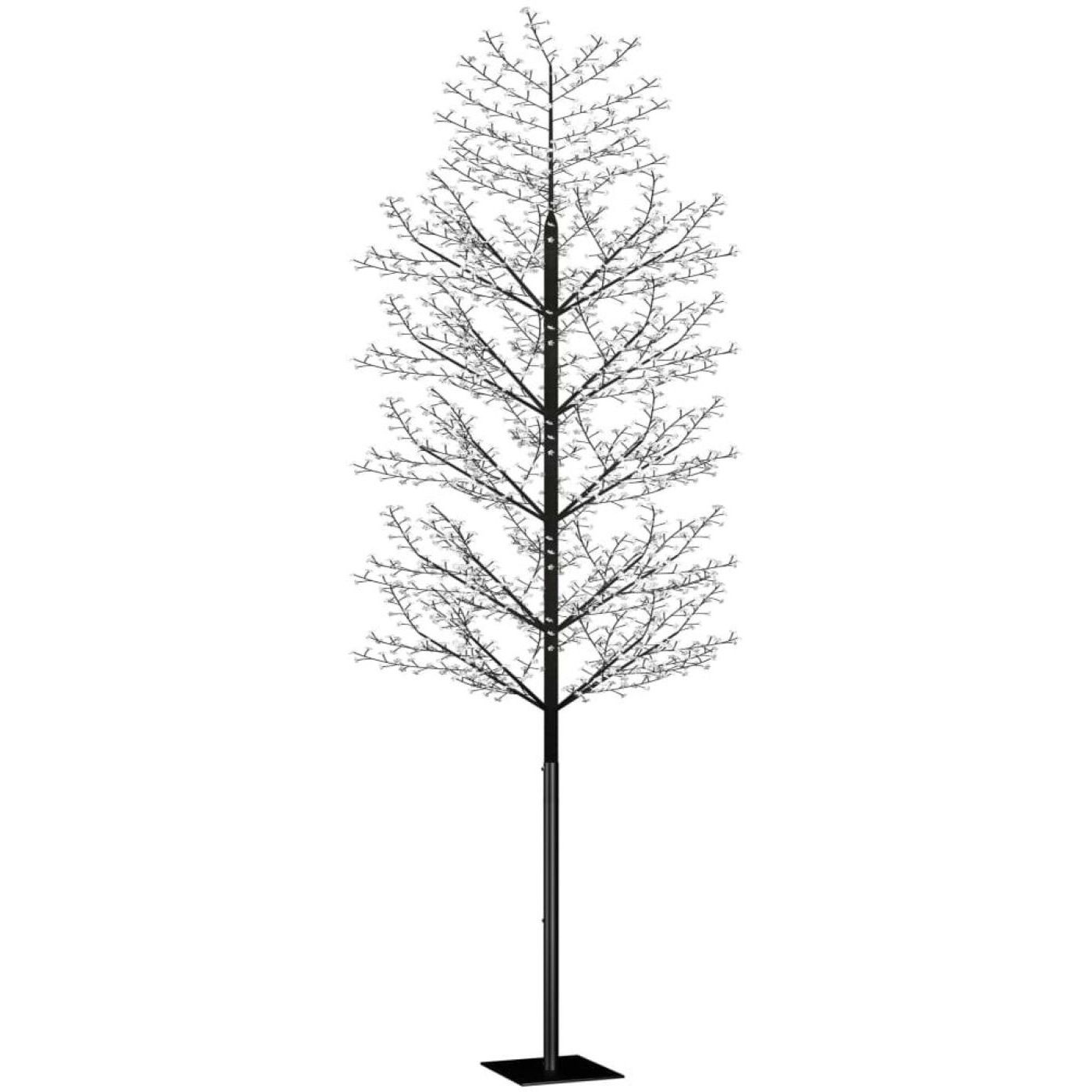 Valopuu, 2 000 kylmän valkoista LED-valoa, kirsikankukka, 500cm