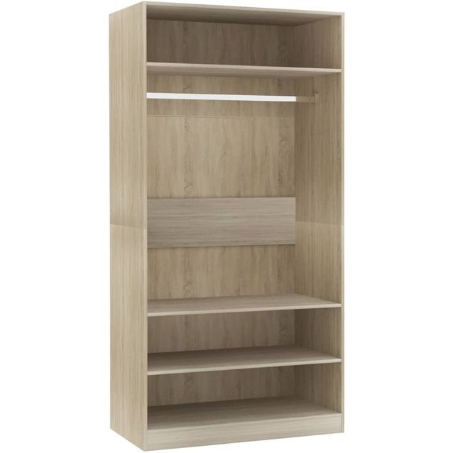 Vaatekaappi, Sonoma-tammi, 100x50x200 cm, lastulevy