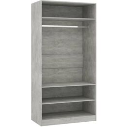 Vaatekaappi 100cm lastulevy betoninharmaa