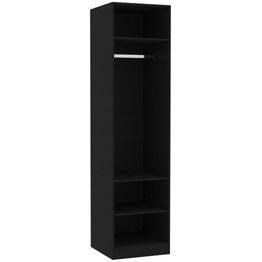 Vaatekaappi musta 50cm lastulevy