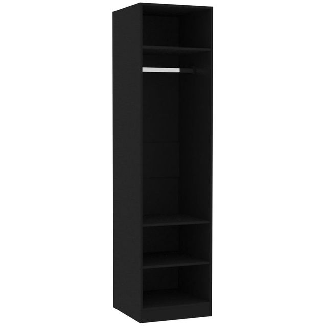 Vaatekaappi, musta, 50x50x200 cm, lastulevy