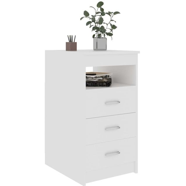 Laatikosto 40x50x76 cm, valkoinen lastulevy