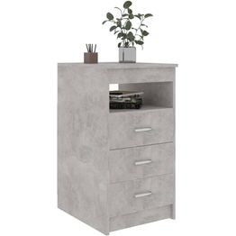 Laatikosto 40x50x76 cm, betoninharmaa lastulevy