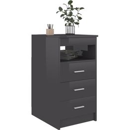 Laatikosto korkeakiilto harmaa, 40x50x76 cm, lastulevy