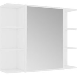 Kylpyhuoneen peilikaappi, valkoinen 80x20,5x64 cm, lastulevy