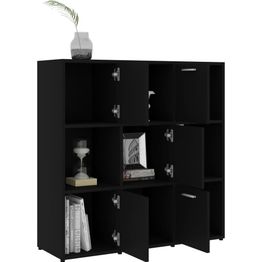 Kirjahylly musta, 90x30x90 cm