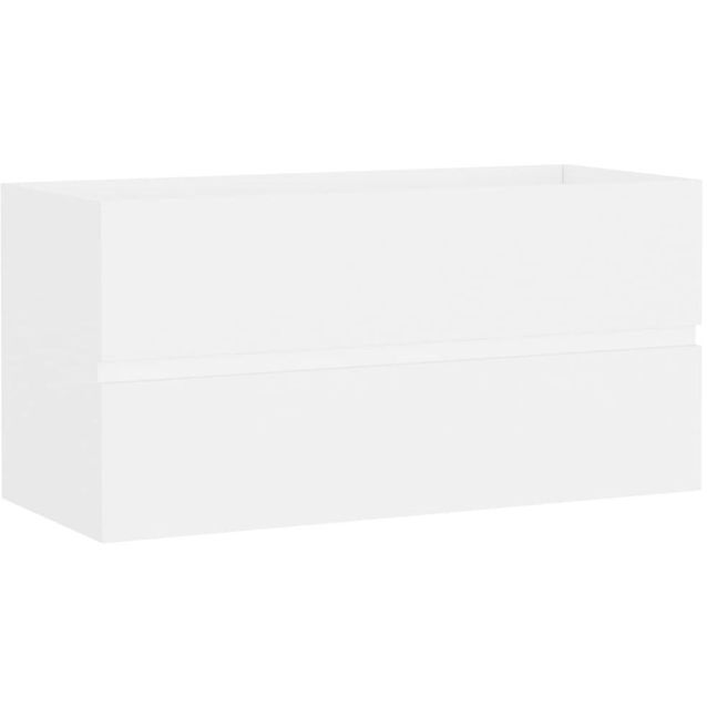 Allaskaappi, valkoinen, 90x38,5x45 cm, lastulevy