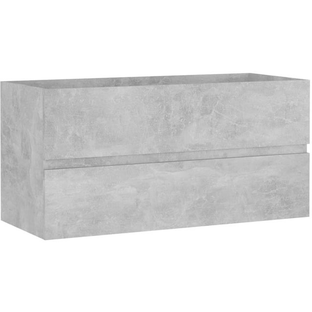 Allaskaappi, betoninharmaa, 90x38,5x45 cm, lastulevy