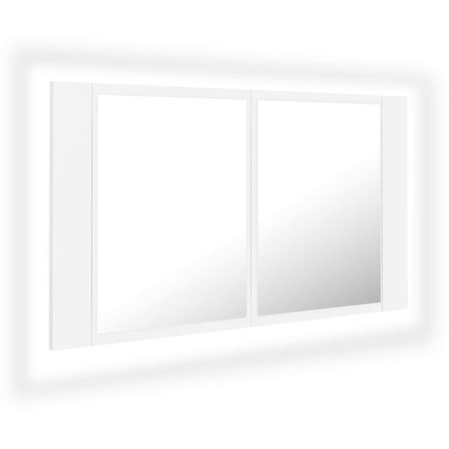 Kylpyhuoneen LED peilikaappi, valkoinen, 80x12x45 cm