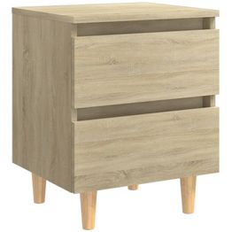 Yöpöytä, täysmäntyiset jalat, Sonoma-tammi, 40x35x50cm