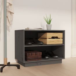 Kenkäkaappi FinePRICE, täysi mänty, 60 x 34 x 45 cm, harmaa