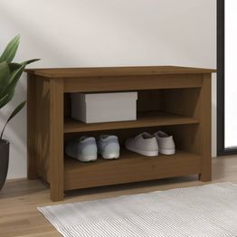 Kenkäkaappi FinePRICE, täysi mänty, 70 x 38 x 45,5 cm, hunajanruskea