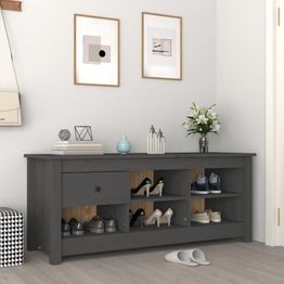 Kenkäkaappi FinePRICE, 110 x 38 x 45,5 cm, harmaa