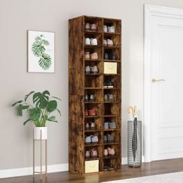 Kenkäteline FinePRICE, 54x34x183 cm, savutammi