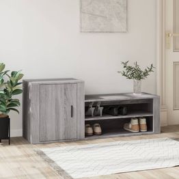 Kenkäkaappi FinePRICE, harmaa Sonoma, 130 x 35 x 54 cm