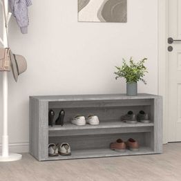 Kenkäteline FinePRICE, 100 x 35 x 45 cm, betoninharmaa