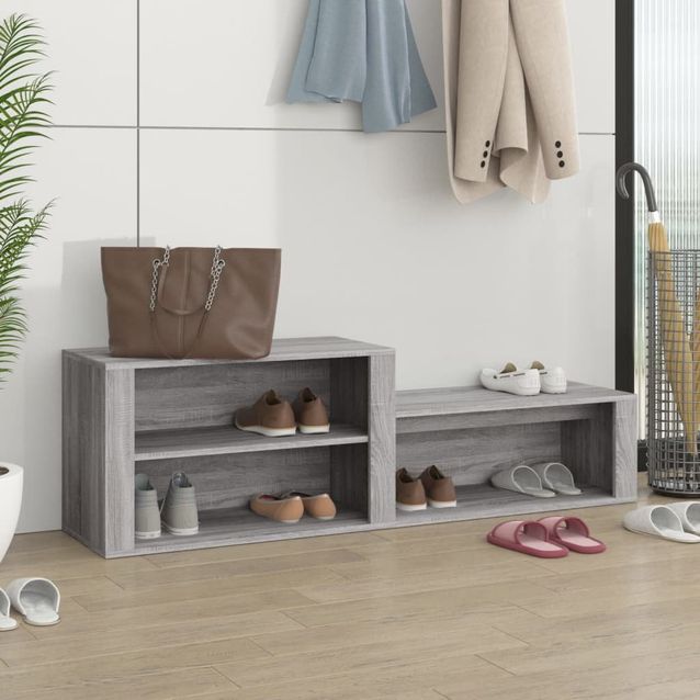 Kenkäkaappi fineprice Sonoma, harmaa, 150x35x45 cm