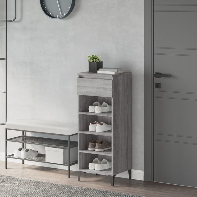 Kenkäteline fineprice Sonoma, harmaa, 40x36x105 cm